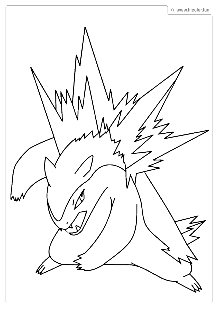 DESENHO POKEMON TYPHLOSION PARA PINTAR