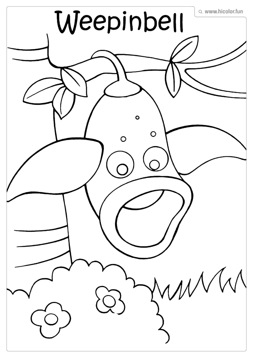 DESENHO POKEMON WEEPINBELL PARA COLORIR