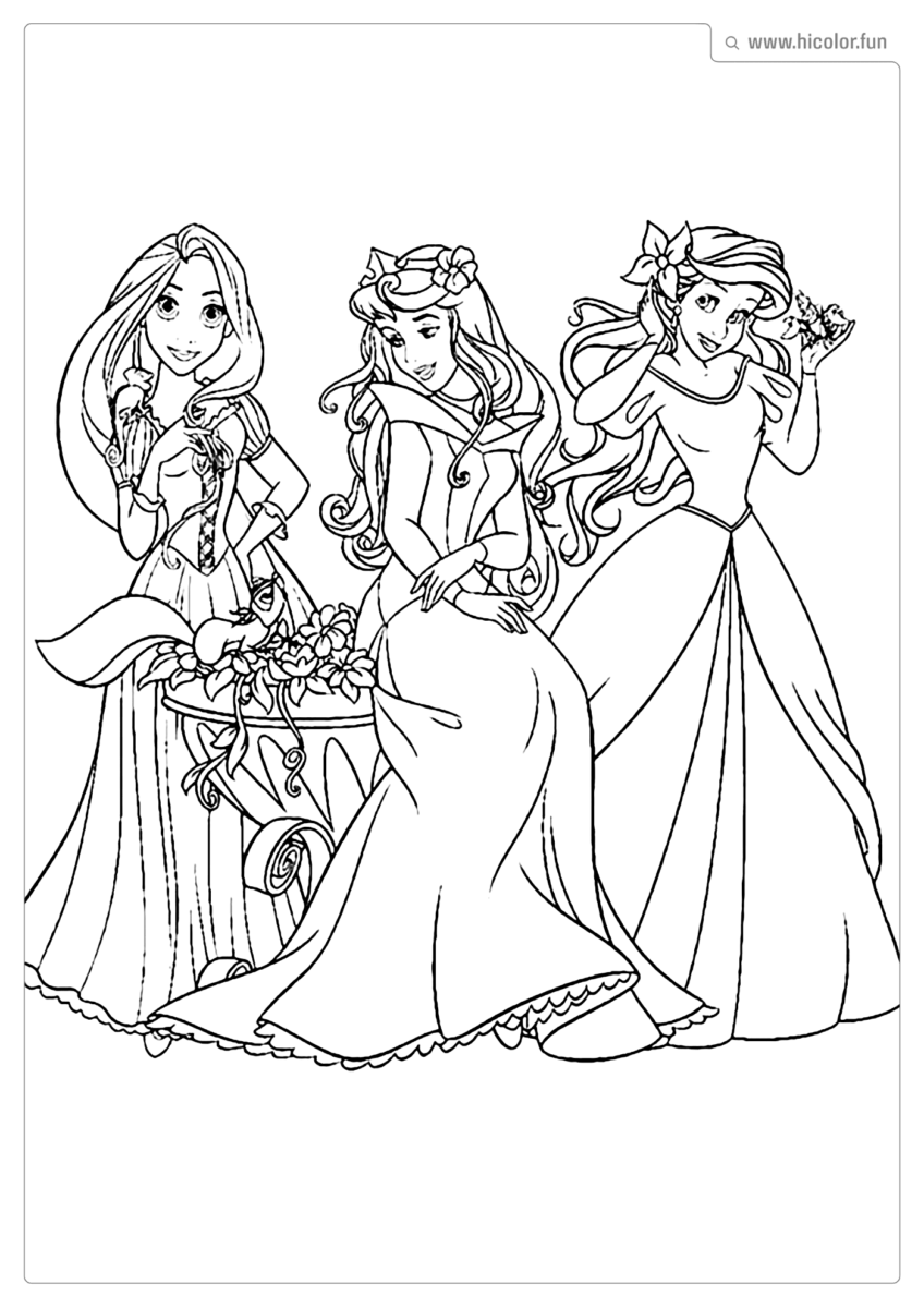 DESENHO PRINCESAS DA DISNEY PARA COLORIR