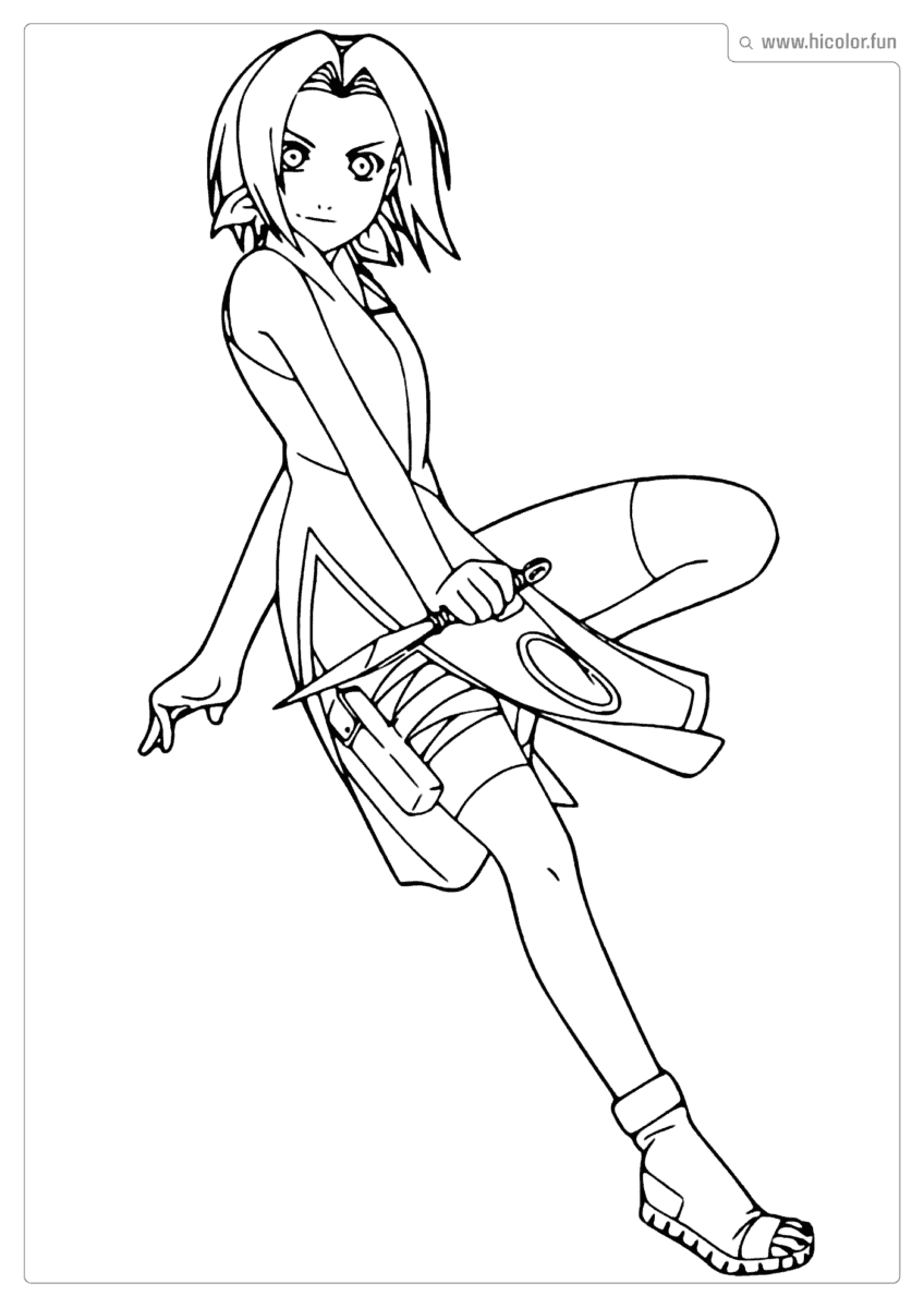 DESENHO SAKURA HARUNO PARA COLORIR