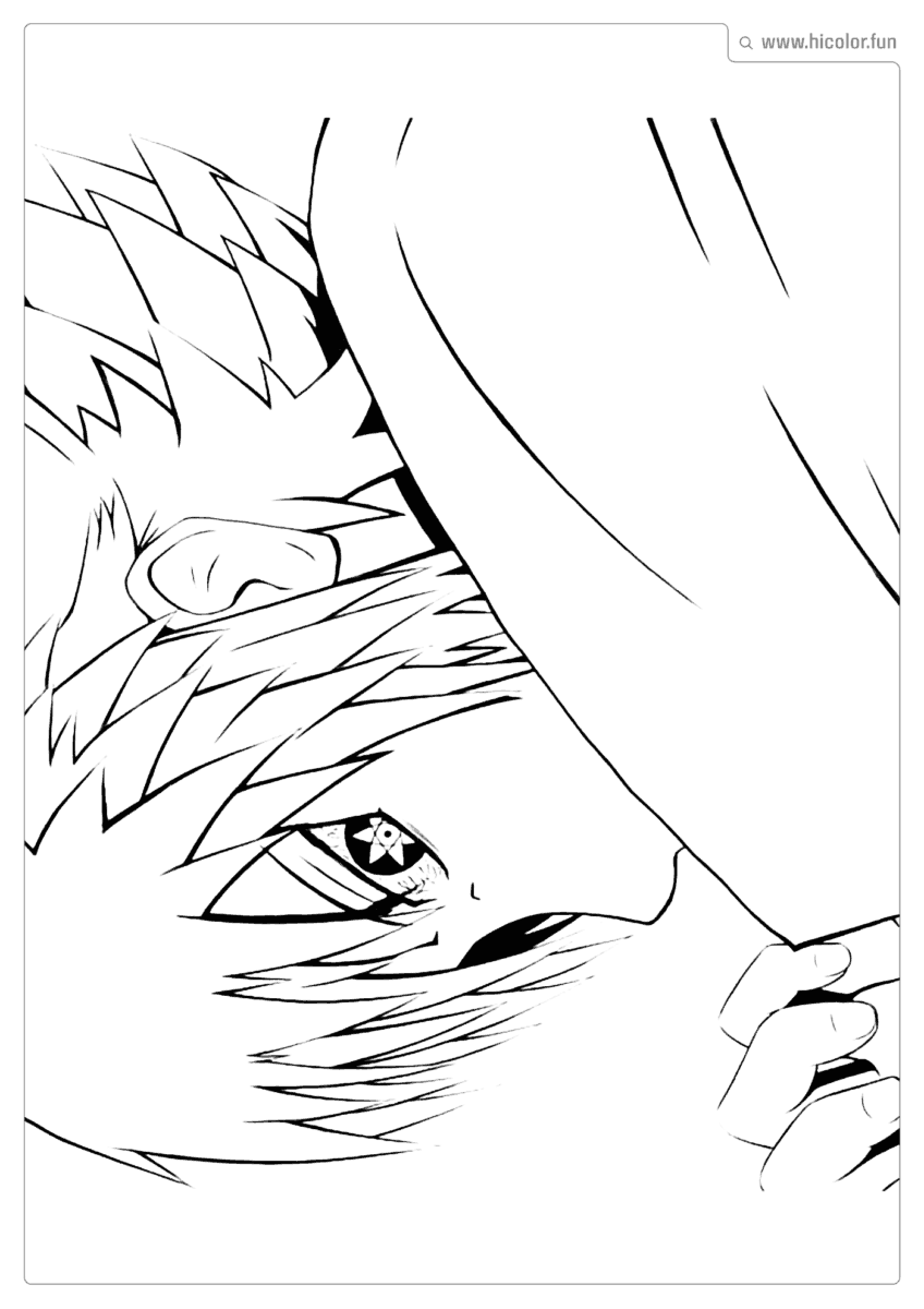 DESENHO SASUKE E JUTSO DE INVOAçãO PARA PINTAR