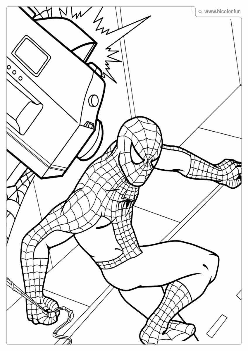 DESENHO SPIDER MAN PARA COLORIR