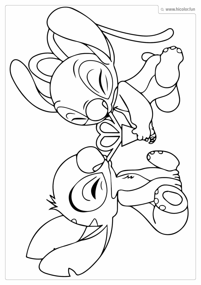 DESENHO STITCH E ANGEL