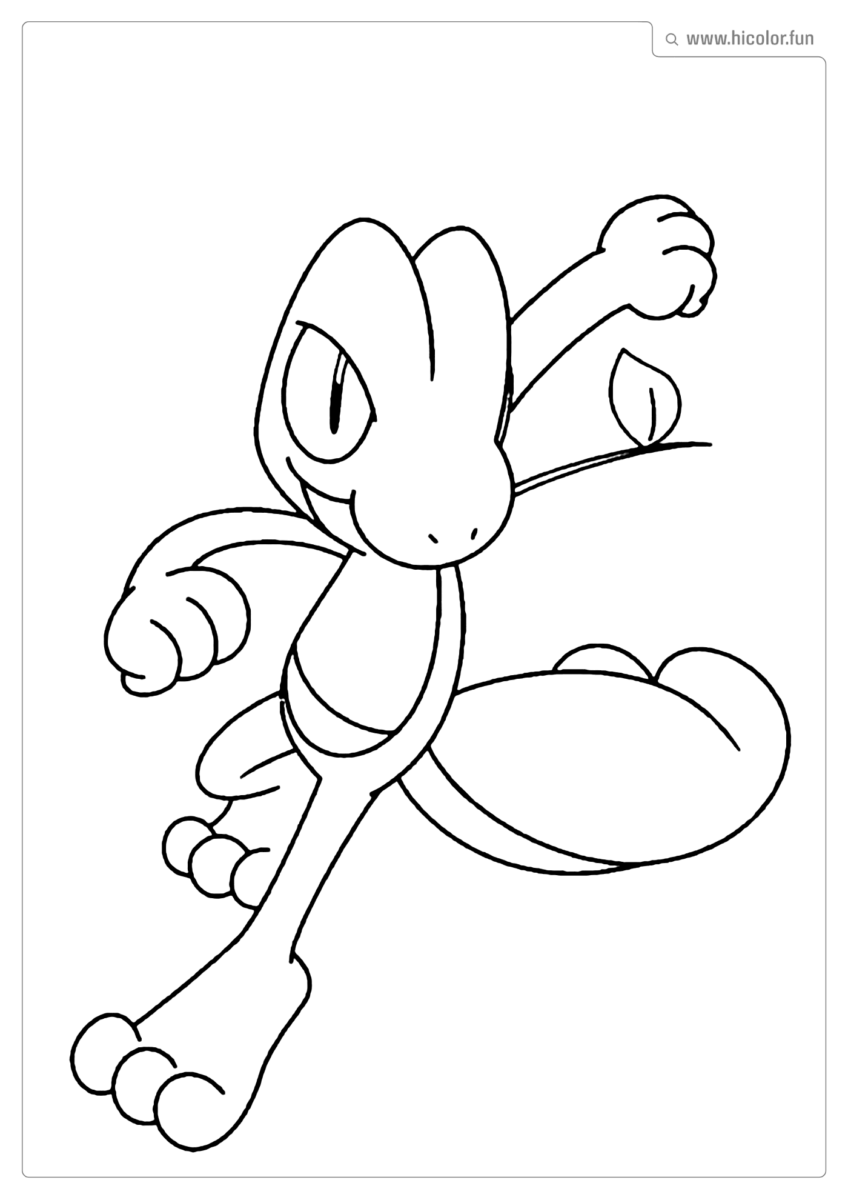 DESENHO TREECKO PARA COLORIR POKEMON