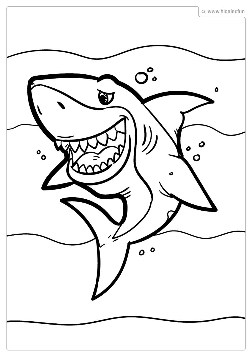 DESENHO TUBARãO PARA PINTAR E IMPRIMIR