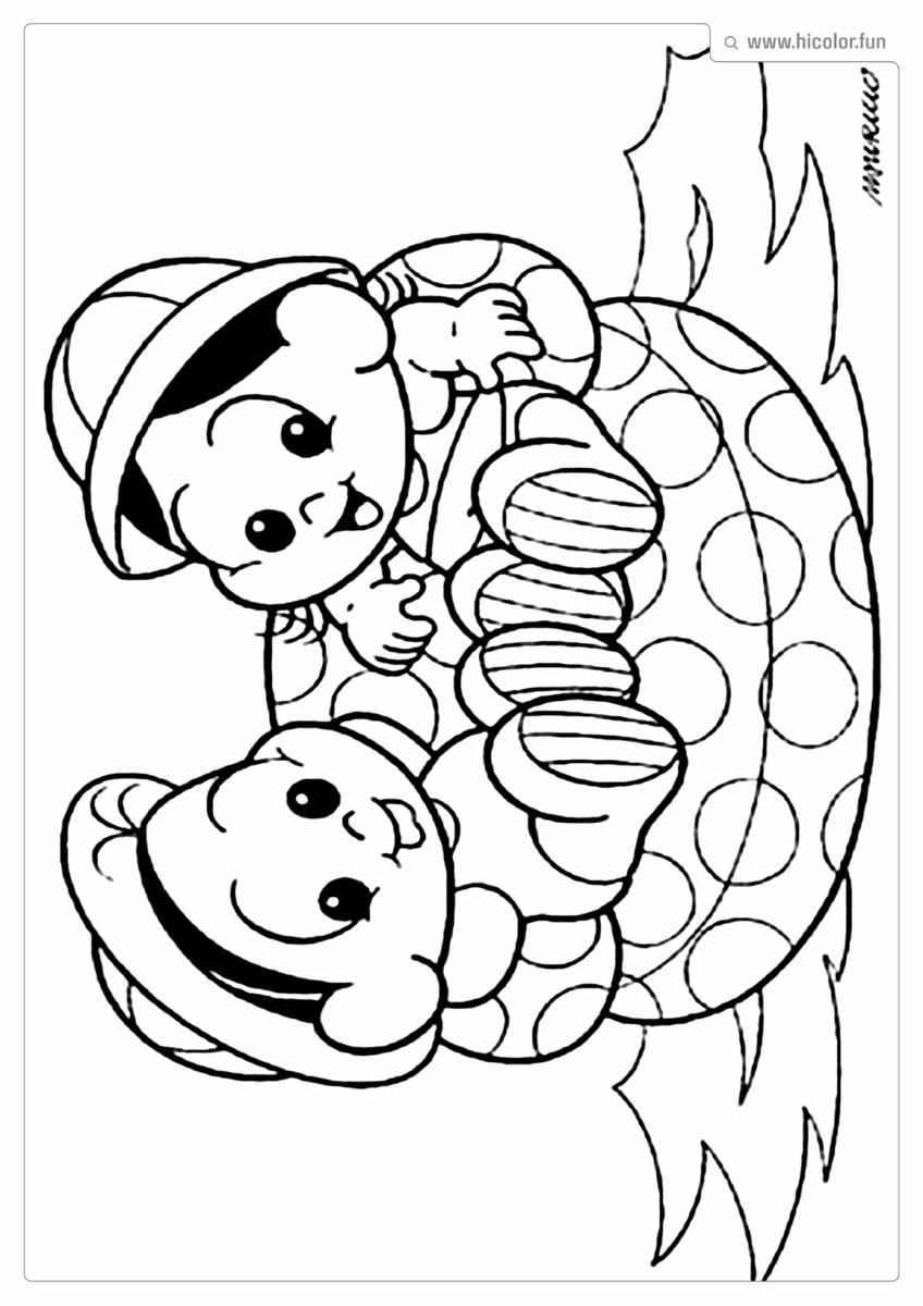 DESENHO TURMA DA MONICA BABY PARA COLORIR