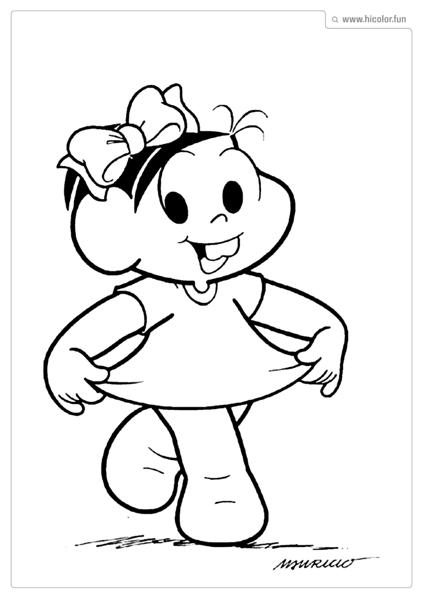 DESENHO TURMA DA MONICA PARA COLORIR