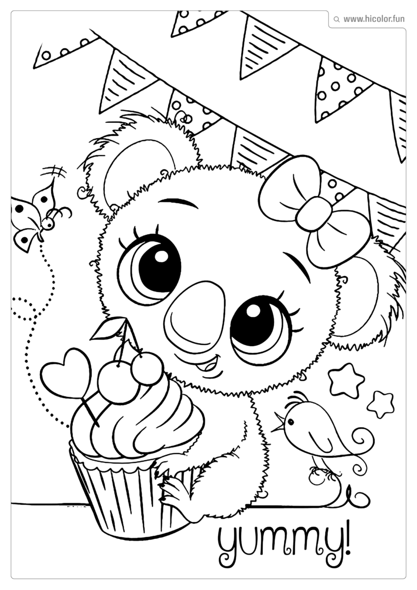 DESENHOS DE ANIMAIS FOFOS KAWAII COALA