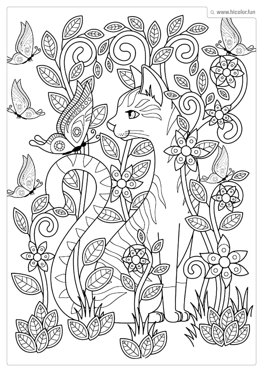 DESENHOS DE GATINHOS FOFOS PARA COLORIR
