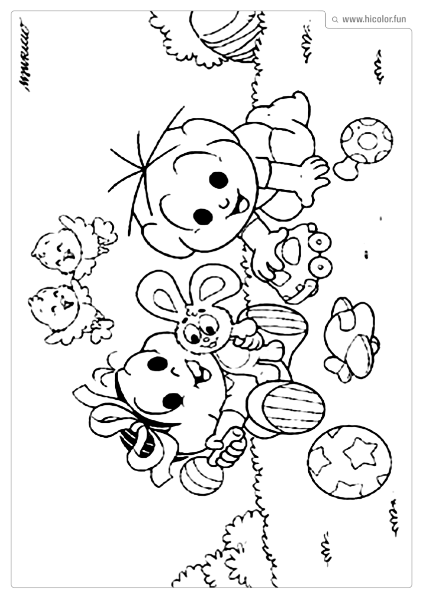 DESENHOS DE TURMA DA MONICA BABY PARA COLORIR