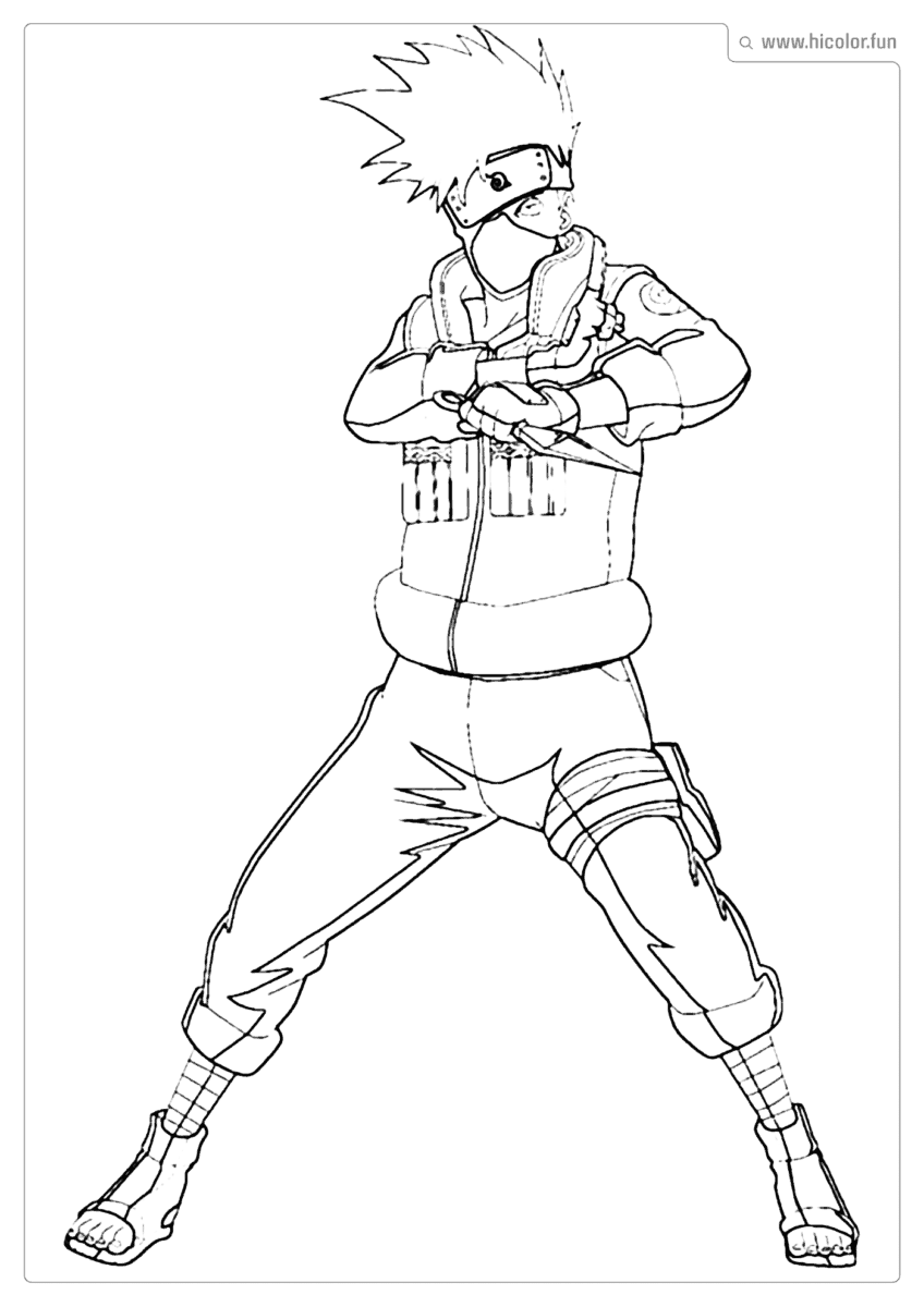 DESENHOS DO KAKASHI PARA COLORIR