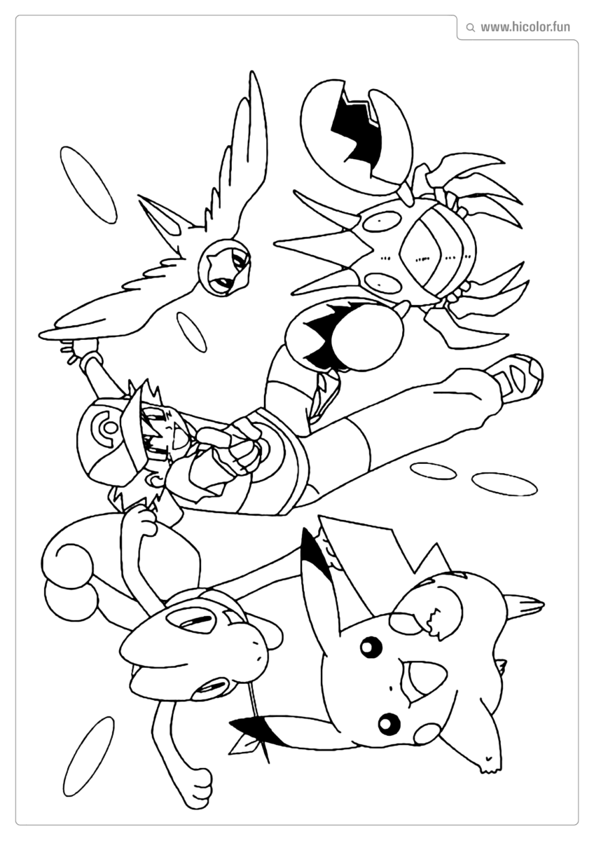 DESENHOS DO PIKACHU PARA COLORIR