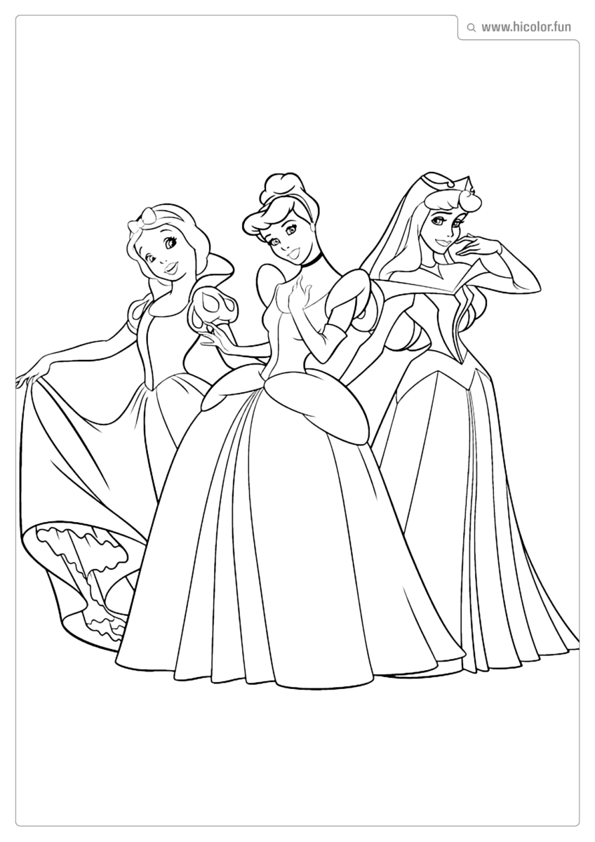 DESENHOS PARA COLORIR AS PRINCESAS DISNEY
