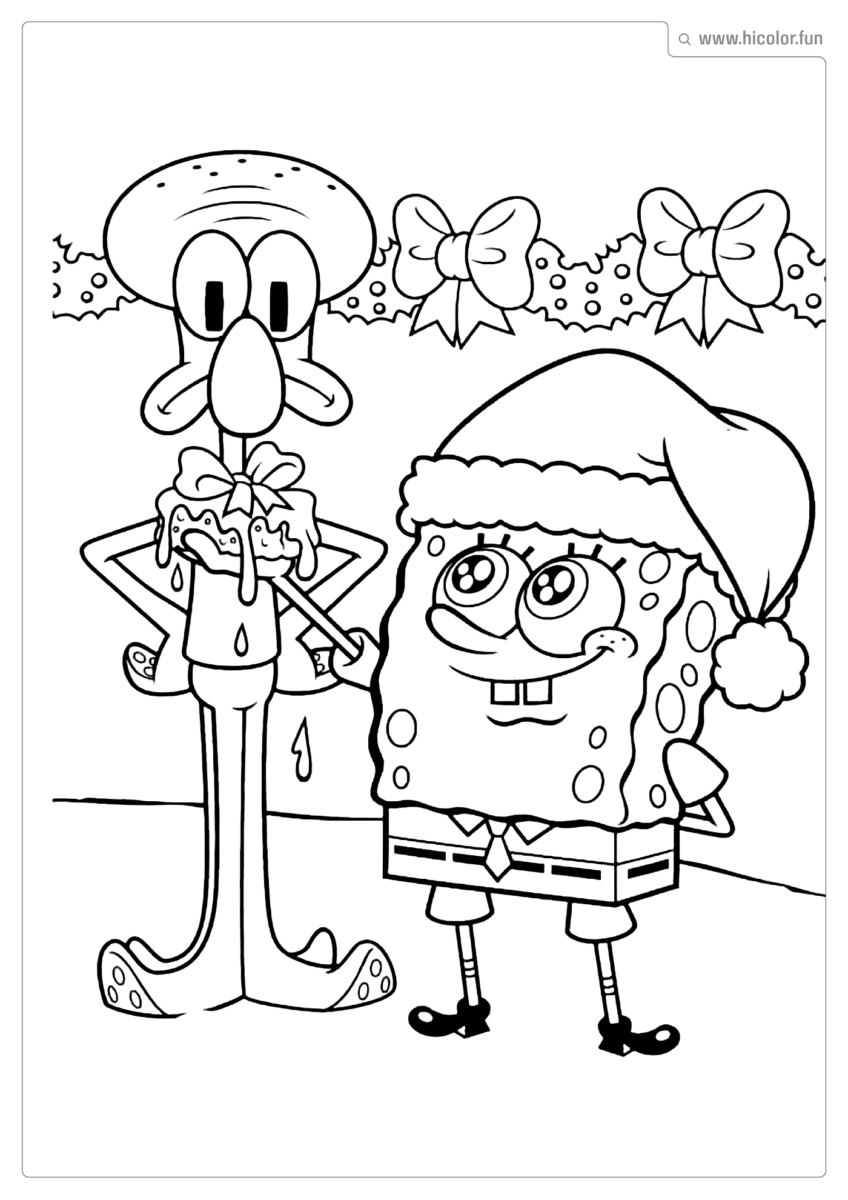 DESENHOS PARA COLORIR BOB ESPONJA E SUA TURMA