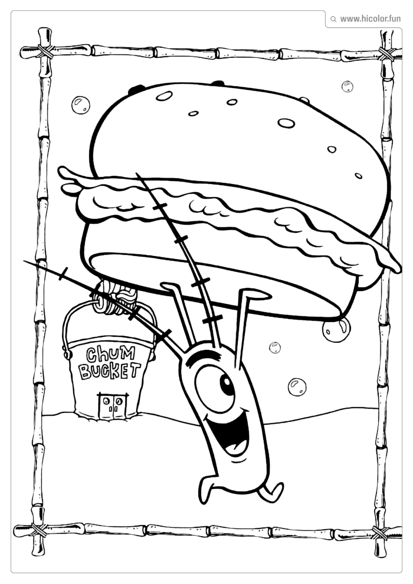 DESENHOS PARA COLORIR DA TURMA DO BOB ESPONJA