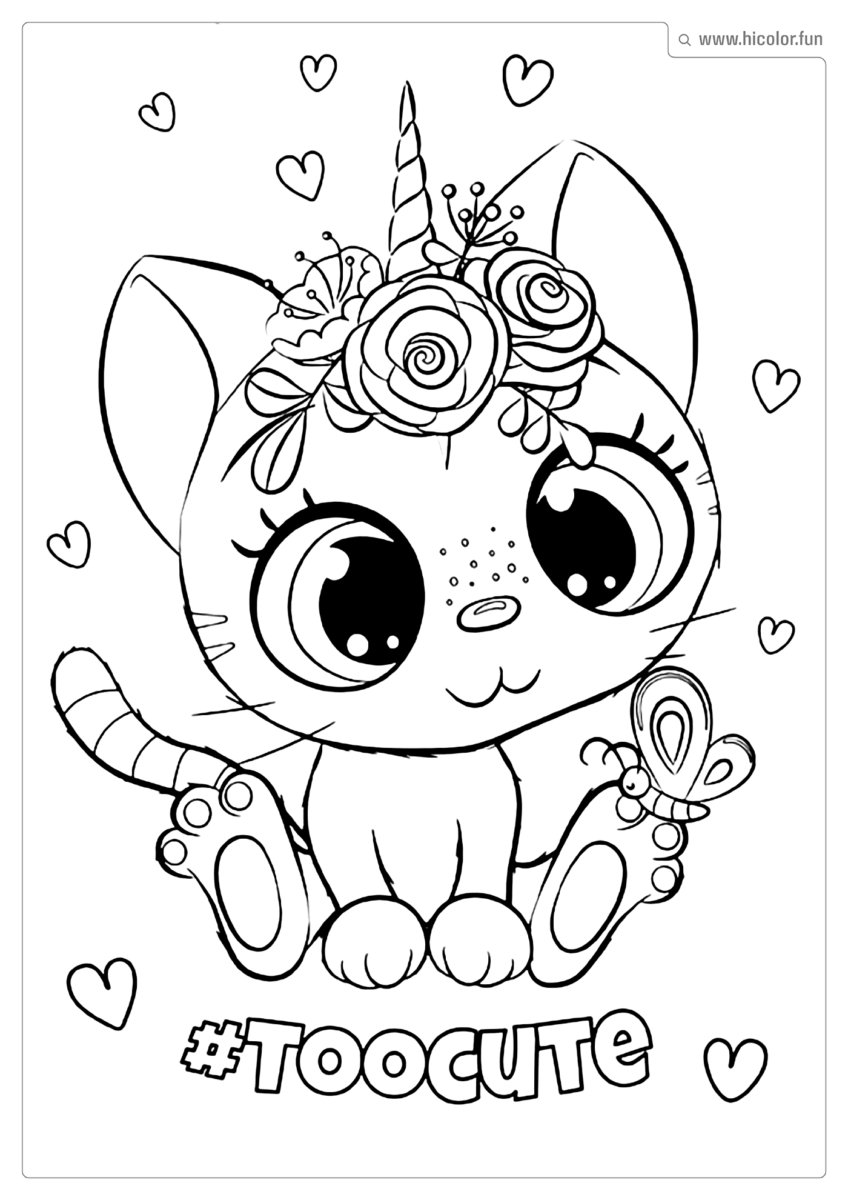 DESENHOS PARA COLORIR DE GATINHOS FOFOS