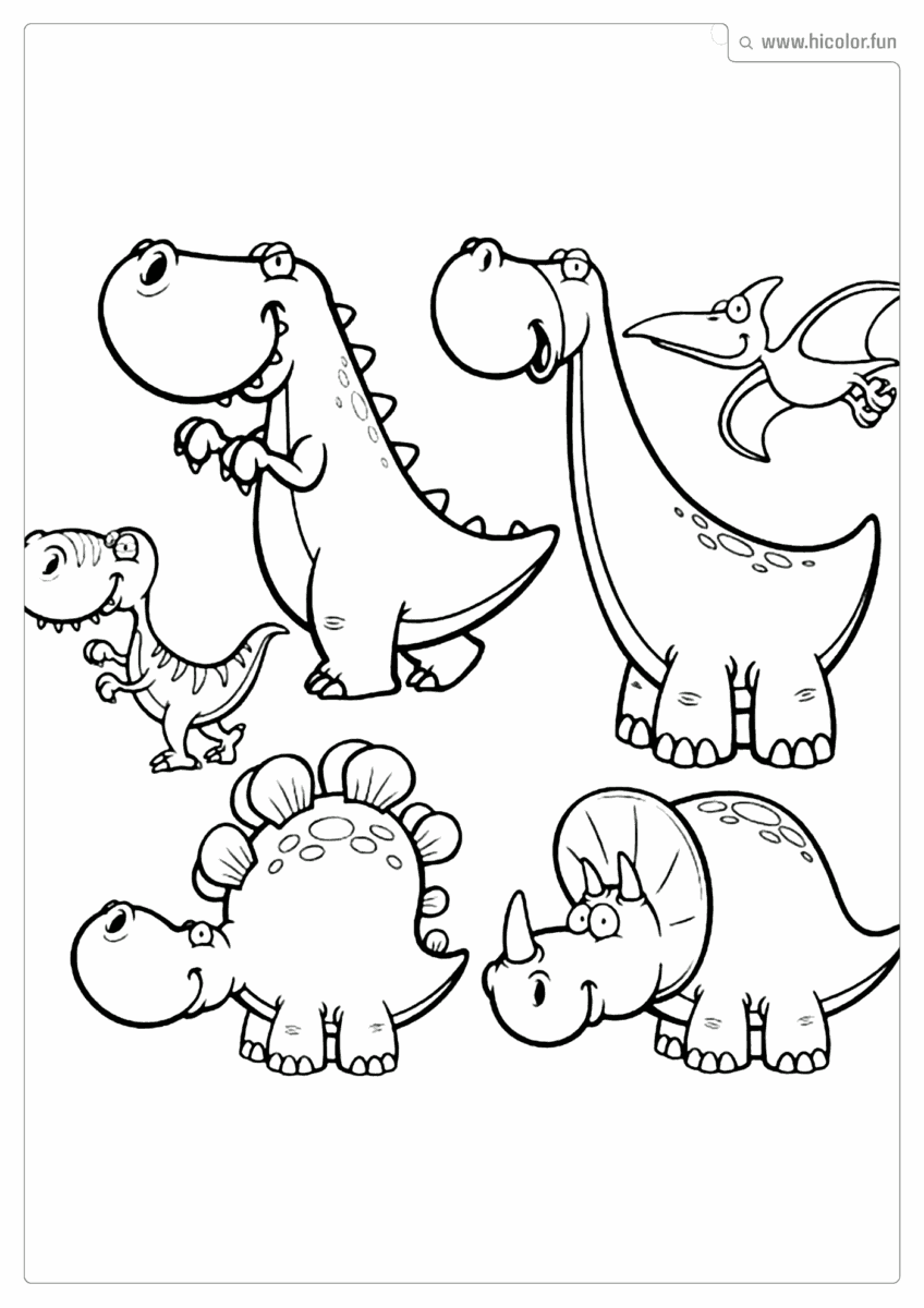DESENHOS PARA COLORIR DOS DINOSSAUROS