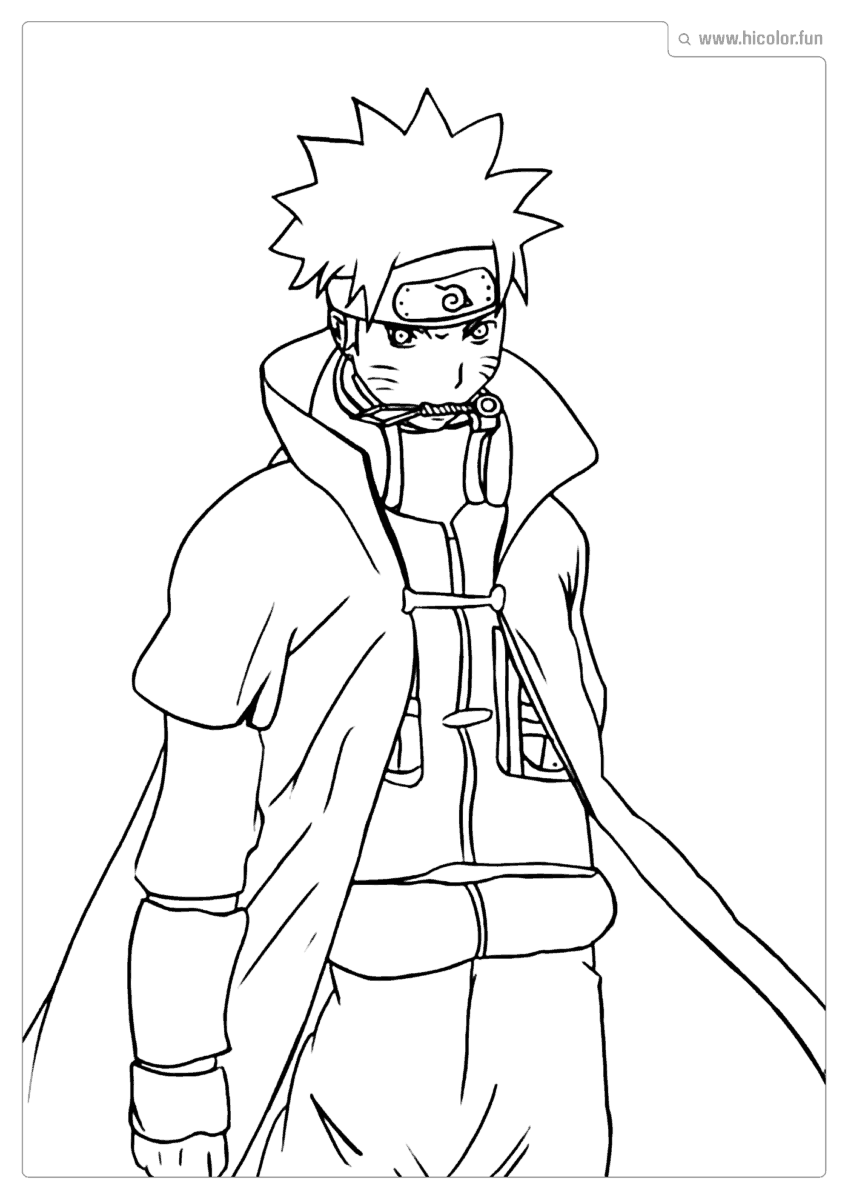 DESENHOS PARA COLORIR DOS PERSONAGENS DO NARUTO