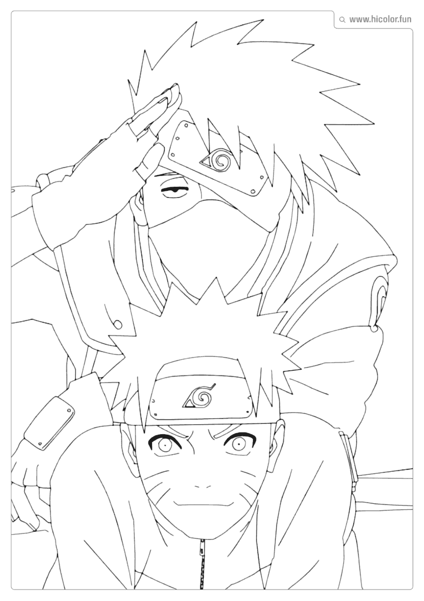 DESENHOS PARA COLORIR E IMPRIMIR KAKASHI