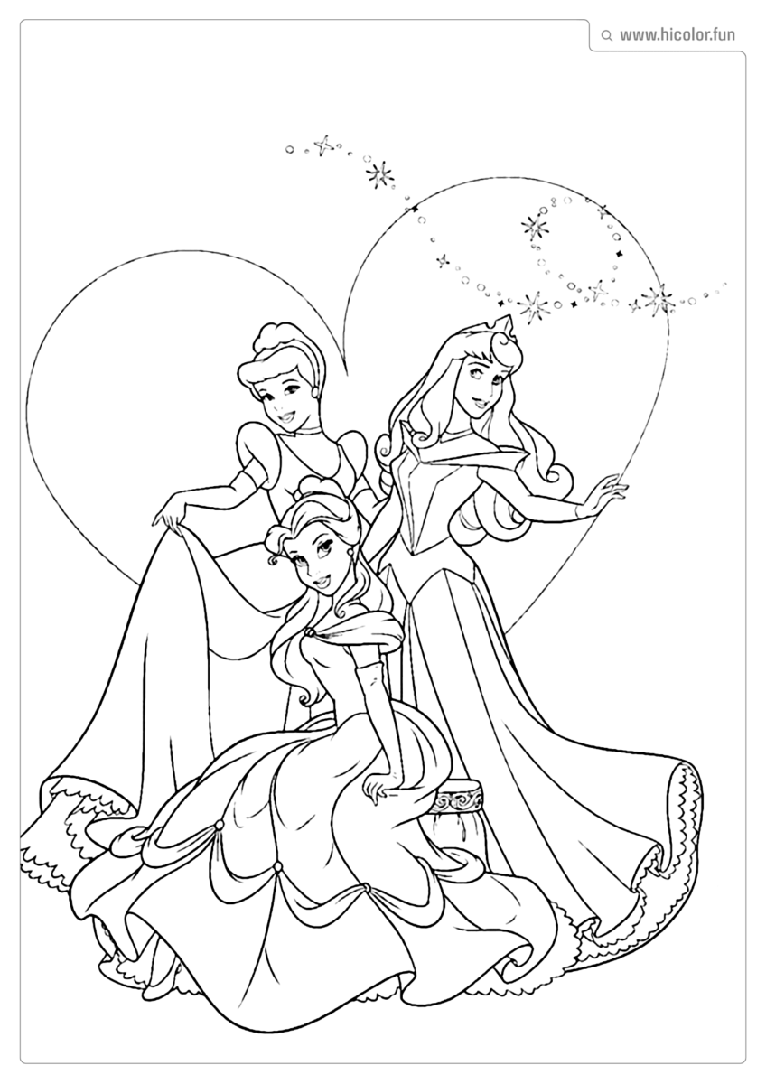 DESENHOS PARA COLORIR INFANTIL PRINCESAS