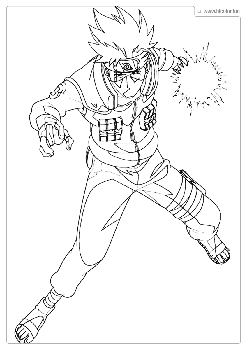 DESENHOS PARA COLORIR KAKASHI NARUTO