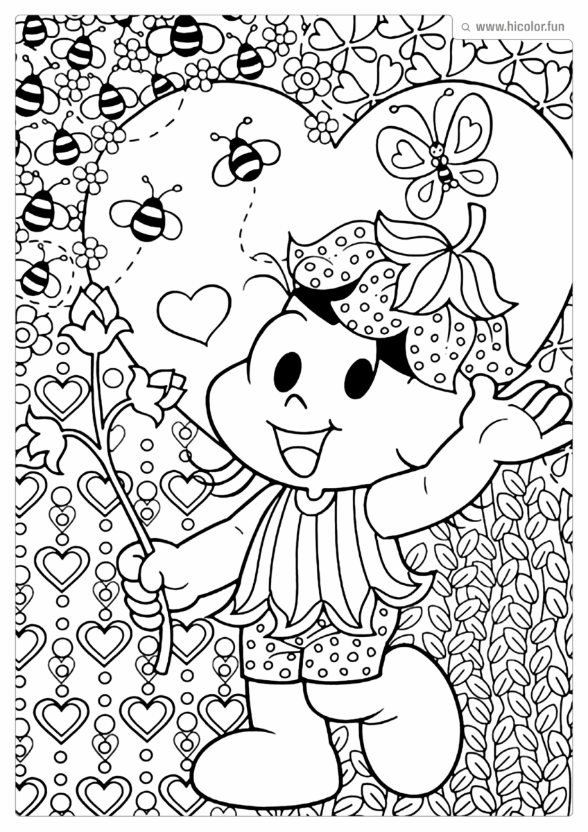 DESENHOS PARA COLORIR MAGALI TURMA DA MONICA