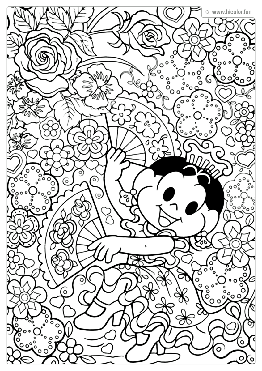 DESENHOS PARA COLORIR MONICA E MAGALI