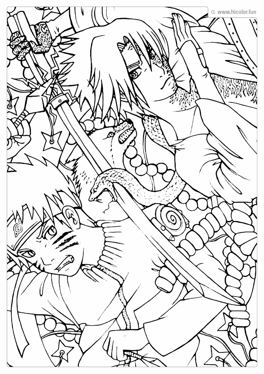 DESENHOS PARA COLORIR NARUTO AKATSUKI