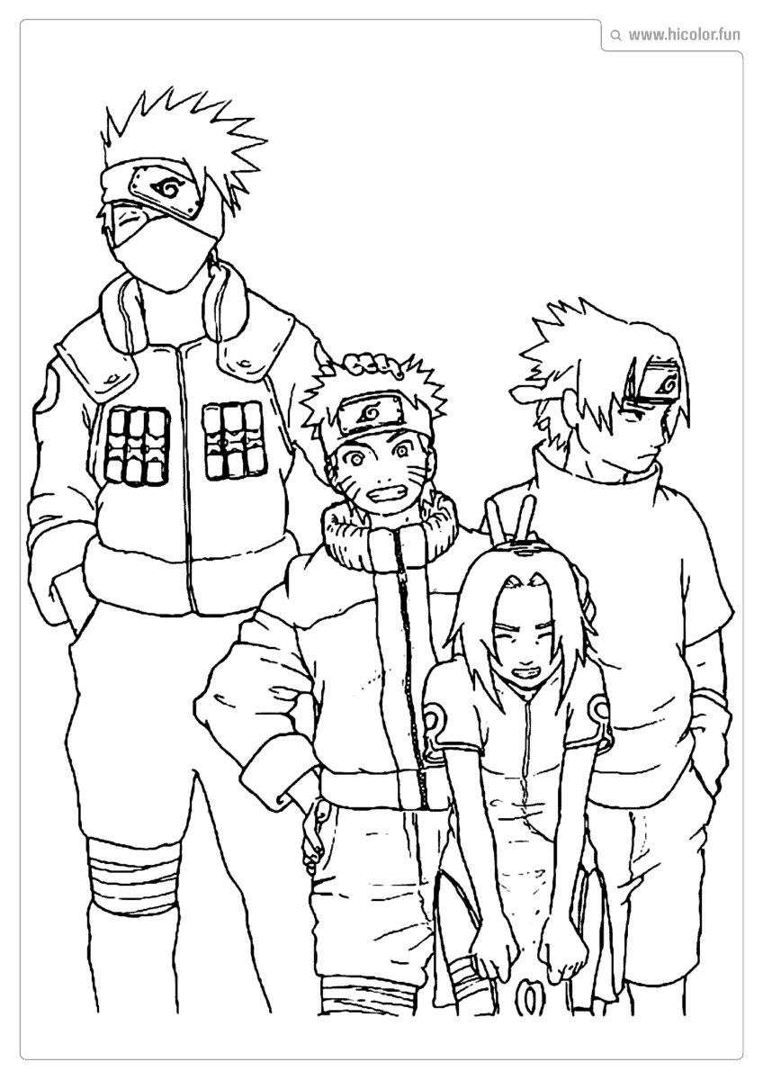 DESENHOS PARA COLORIR NARUTO TIME 7