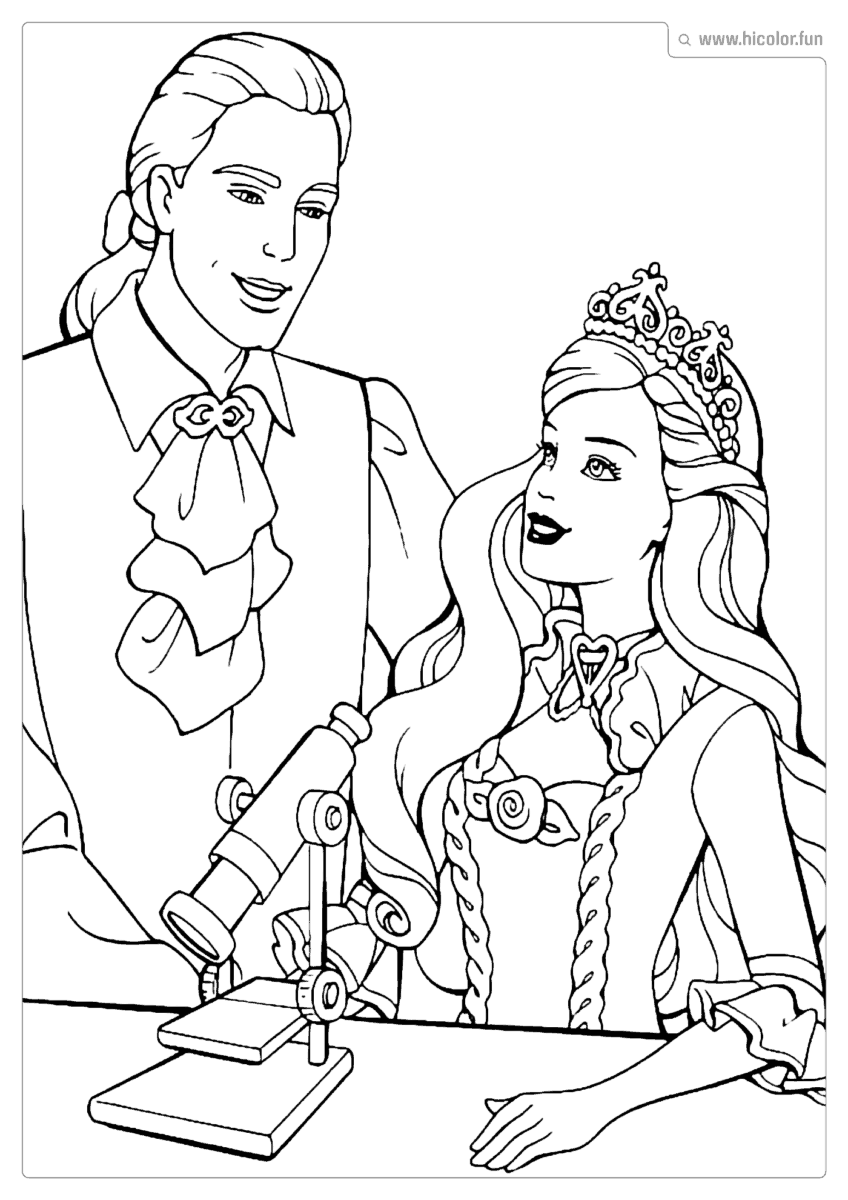 DESENHOS PARA COLORIR PRINCESAS BARBIE