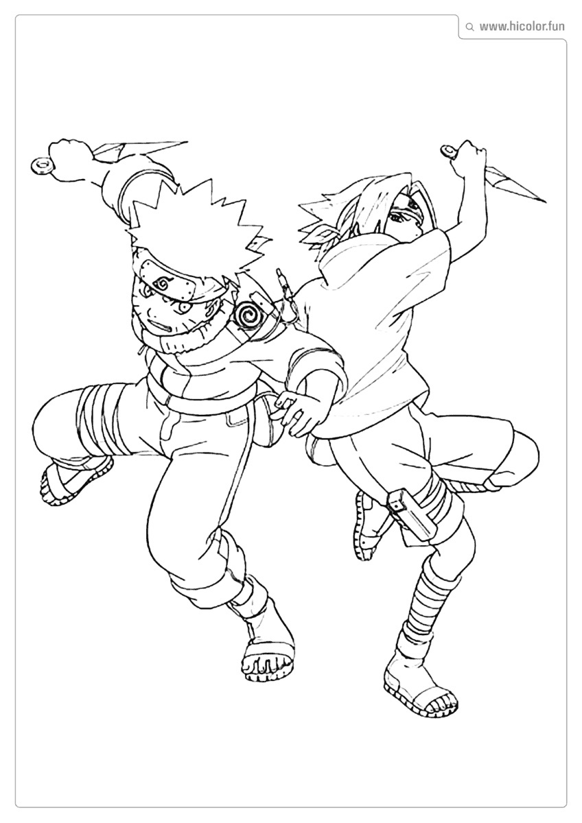 DESENHOS PARA IMPRIMIR DO NARUTO E SASUKE