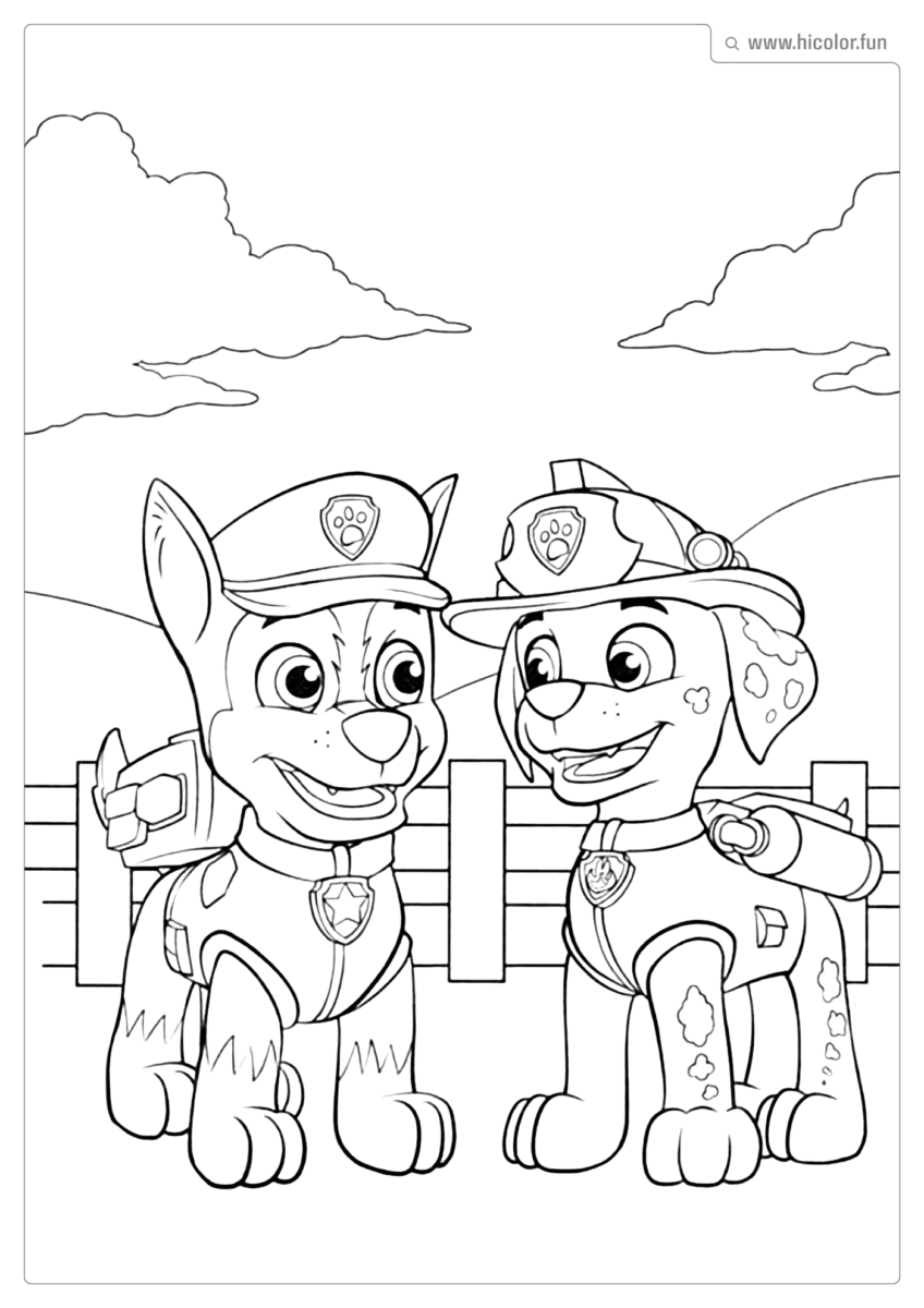 DESENHOS PARA IMPRIMIR E PINTAR PATRULHA CANINA