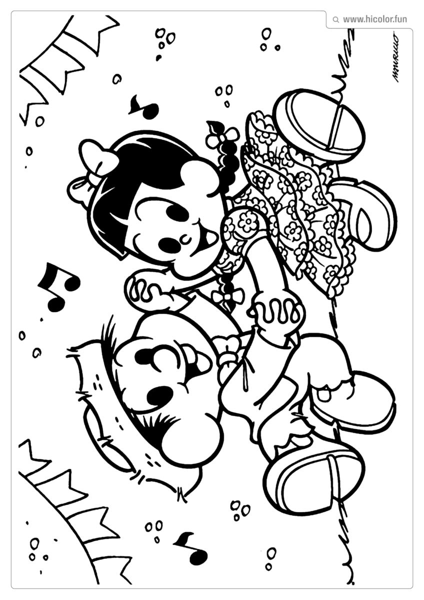 DESENHOS PARA IMPRIMIR FESTA JUNINA TURMA DA MONICA