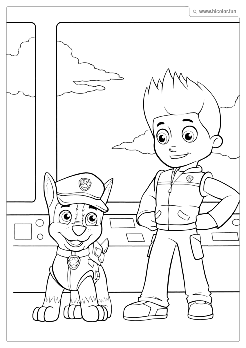 DESENHOS PARA PINTAR INFANTIL PATRULHA CANINA