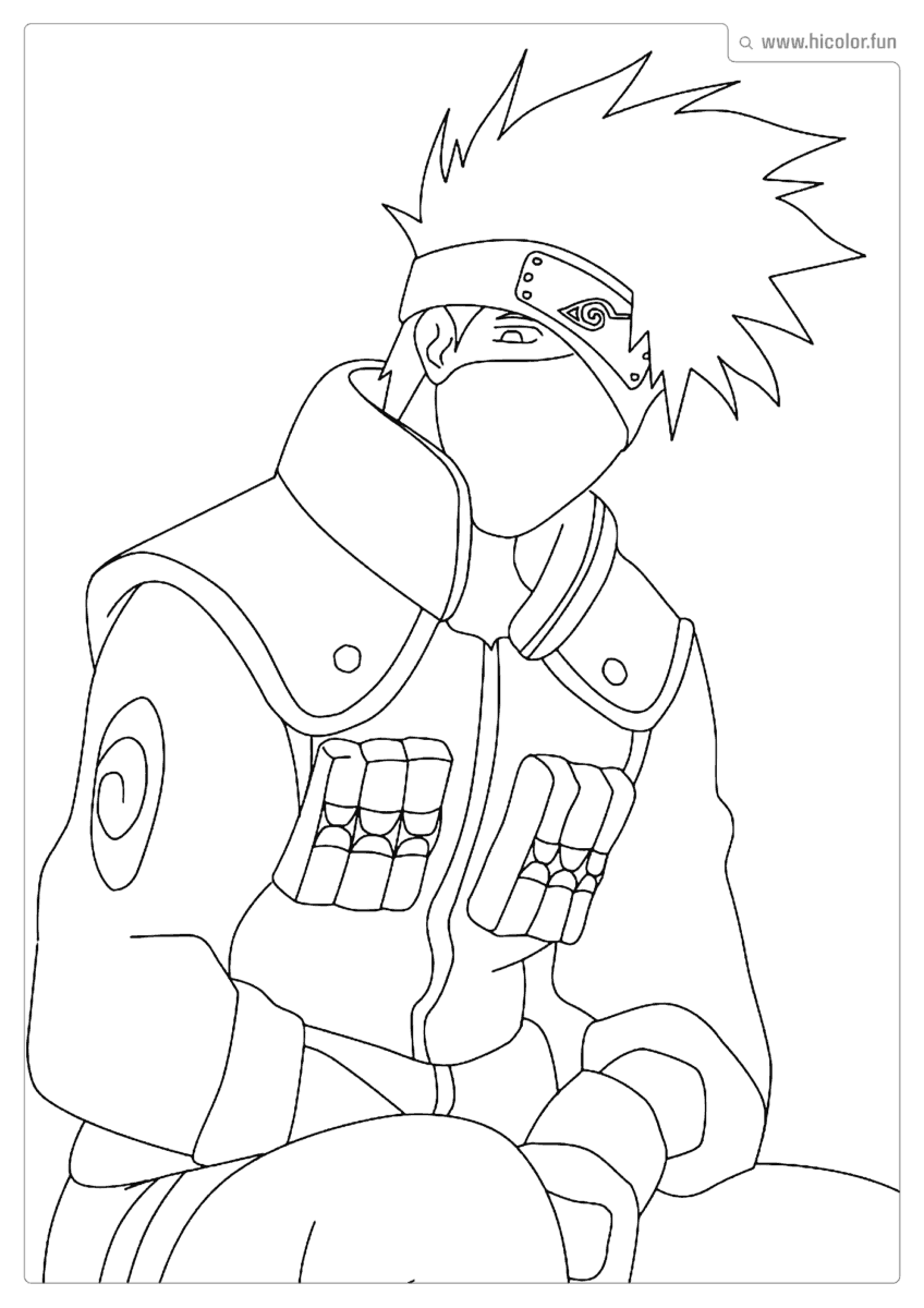 DESENHOS PARA PINTAR KAKASHI NARUTO