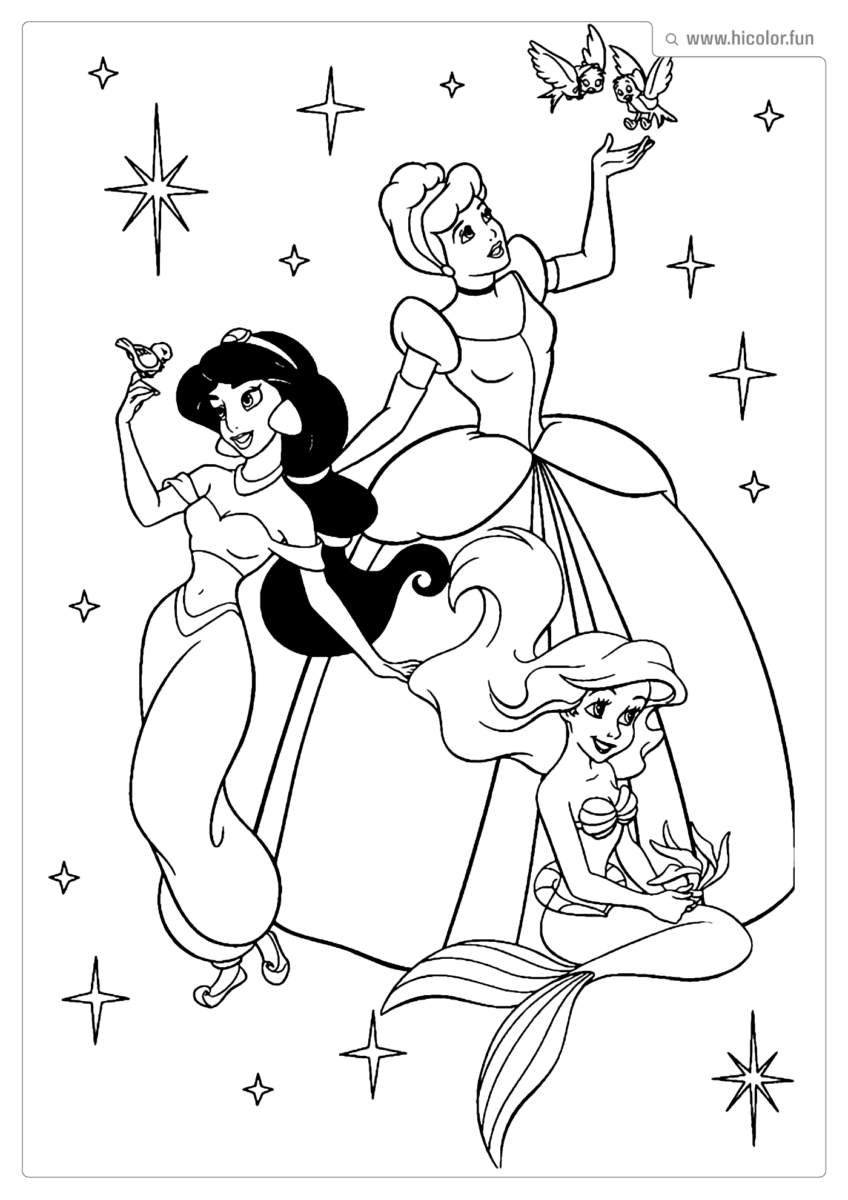 DISNEY PRINCESAS PARA COLORIR