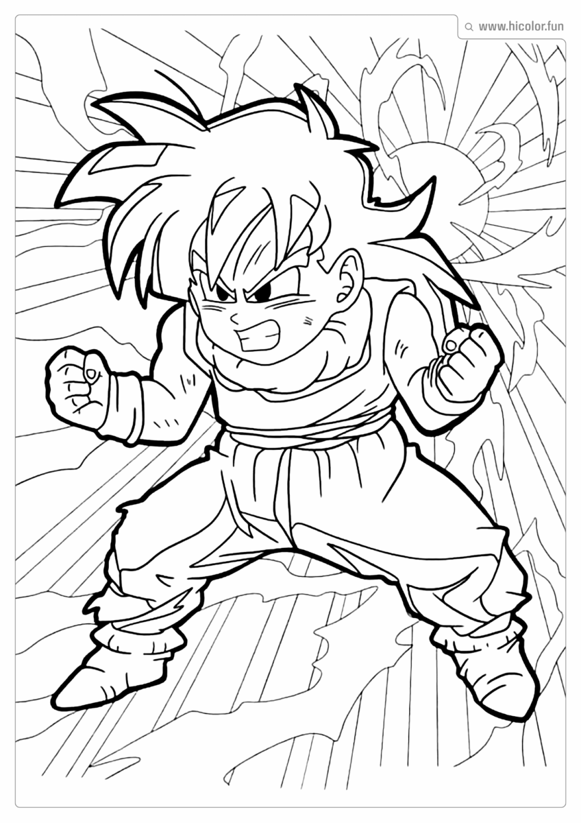 DRAGON BALL PINTAR E IMPRIMIR