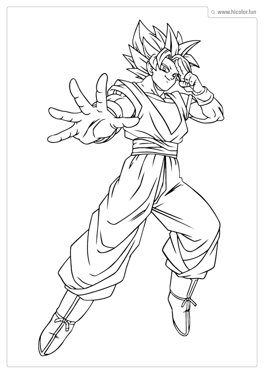 DRAGON BALL SUPER PARA COLORIR E IMPRIMIR