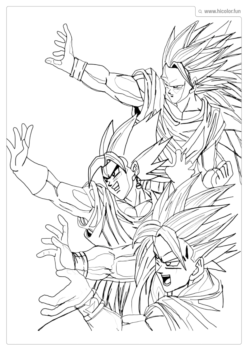 DRAGON BALL Z DESENHO PARA COLORIR