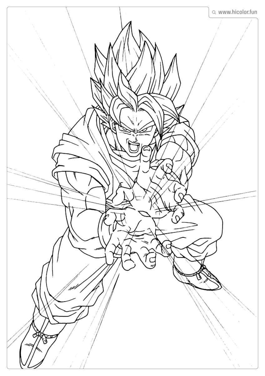 DRAGON BALL Z DESENHO PARA PINTAR