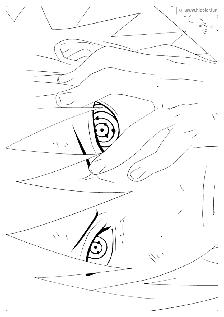 FIGURA ANIME SASUKE PARA PINTAR E IMPRIMIR