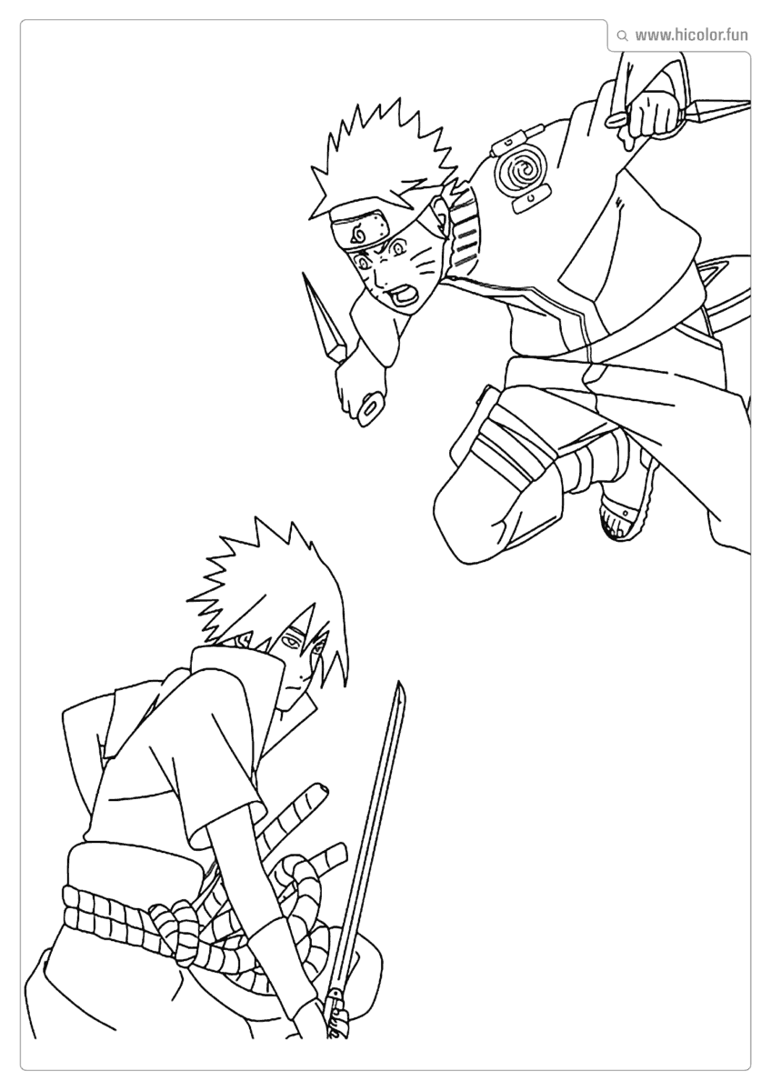 FIGURA DO NARUTO PARA COLORIR