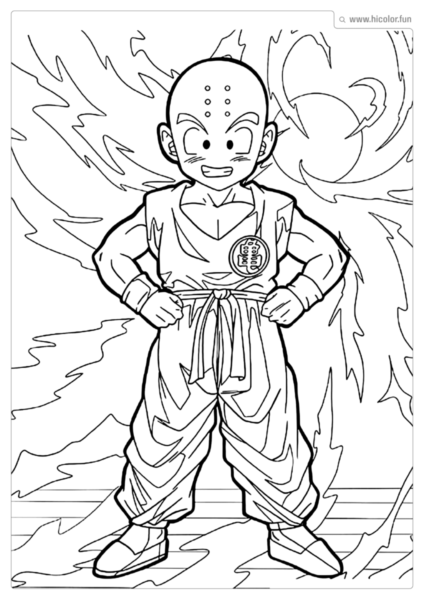 FIGURA DRAGON BALL DE COLORIR E IMPRIMIR