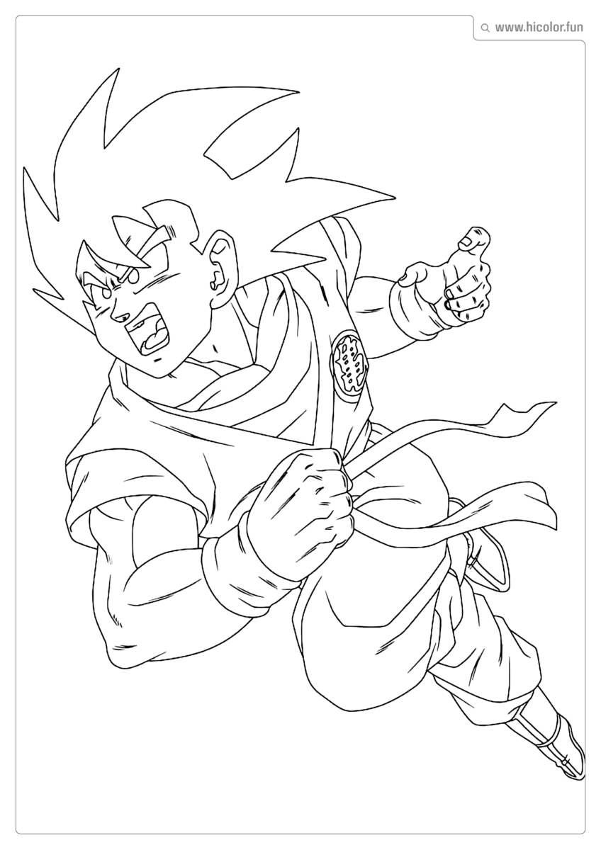 FIGURA DRAGON BALL DE COLORIR