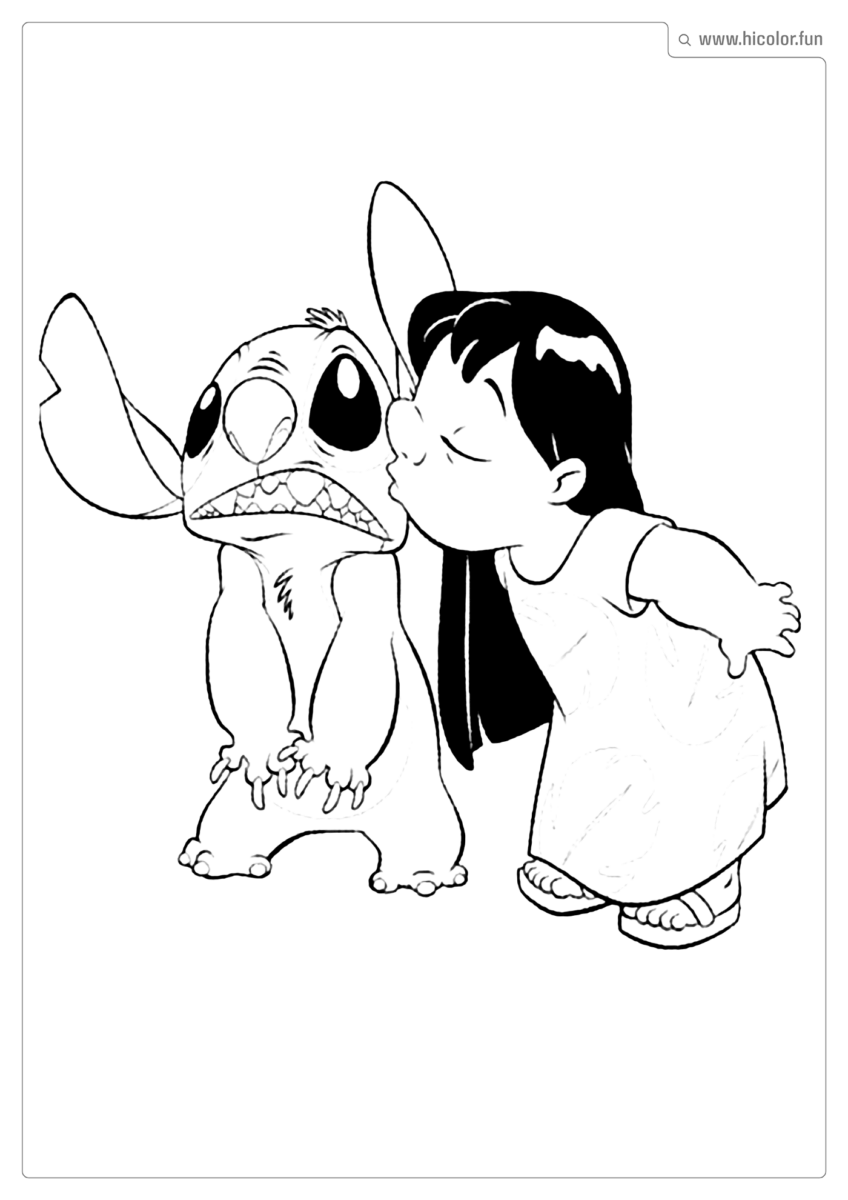 FIGURA LILO E STITCH PARA COLORIR