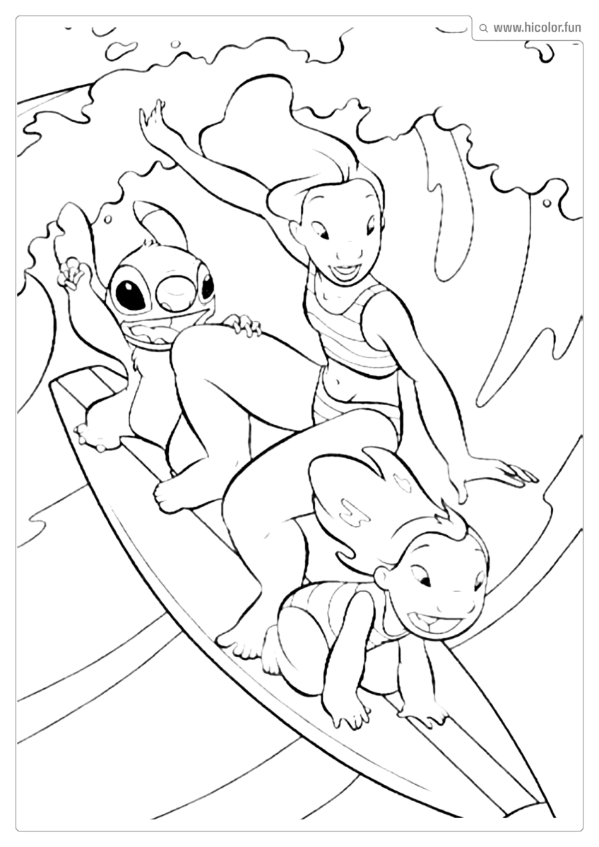 FIGURA LILO E STITCH PARA PINTAR