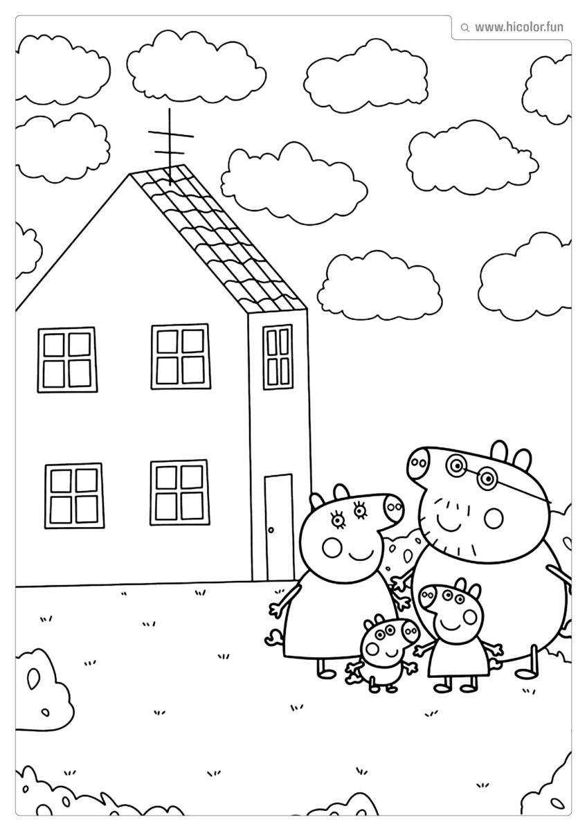 FIGURA PEPPA PIG DE COLORIR