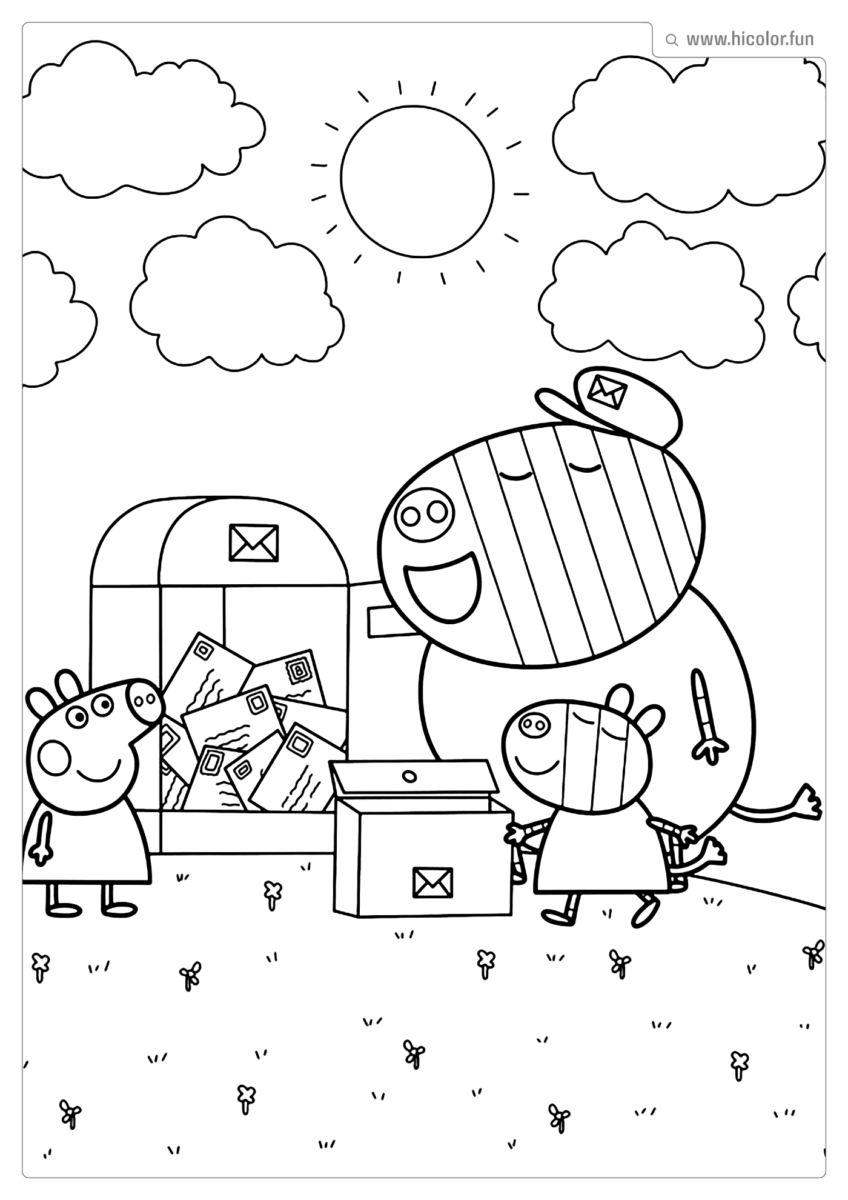 FIGURA PEPPA PIG PARA PINTAR E IMPRIMIR