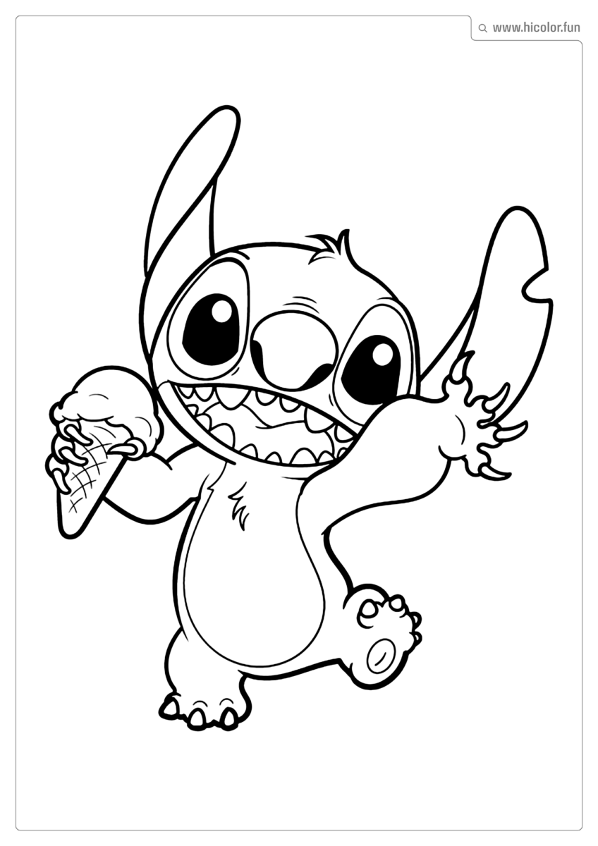 FIGURA STITCH PINTAR E IMPRIMIR