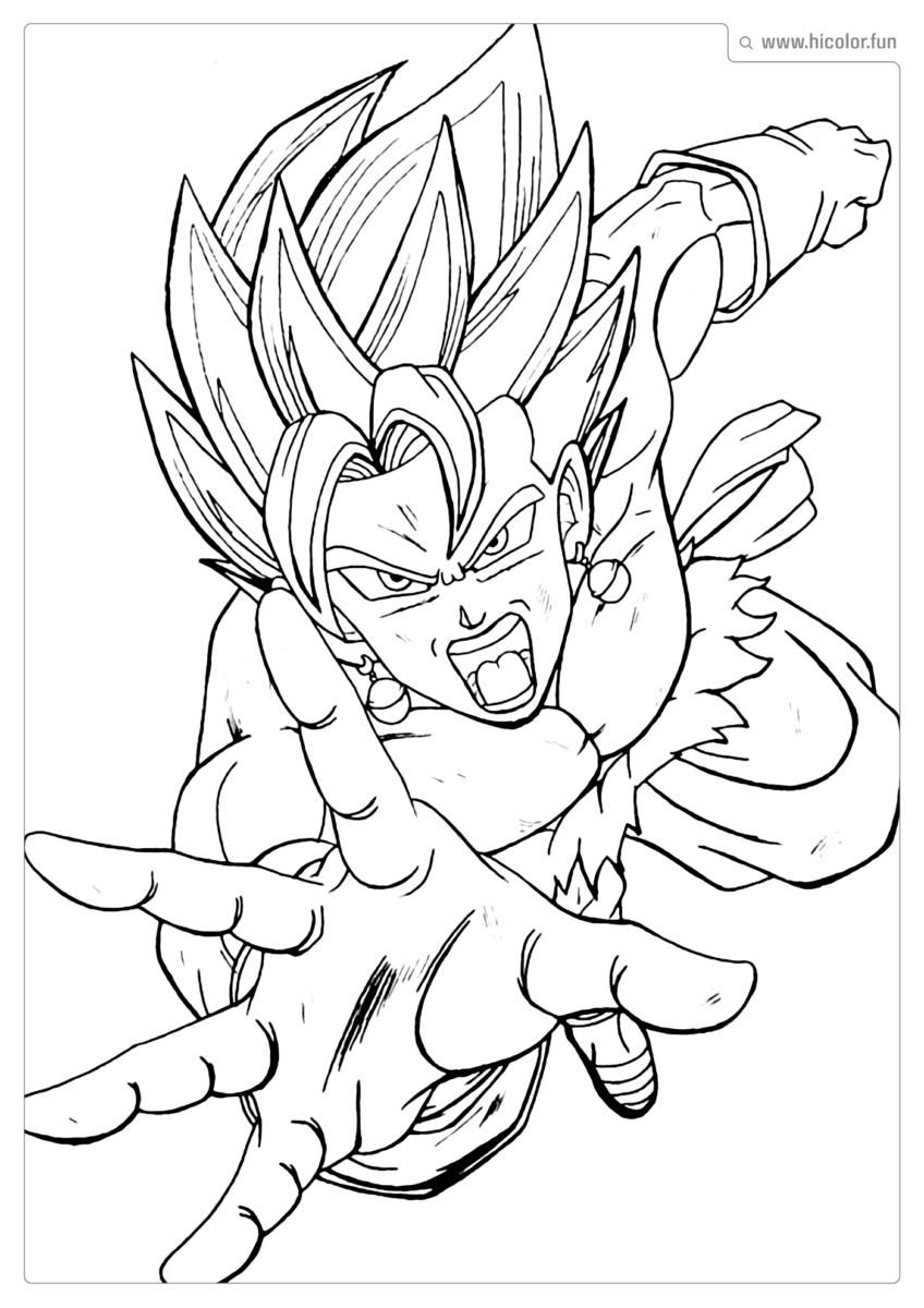 FIGURAS DO GOKU PARA COLORIR